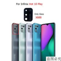 【☊HOT☊】 ganghuang44704037 ใหม่สำหรับ Infinix Hot 10 Play X688c X688b ด้านหลังเลนส์กระจกกล้องถ่ายรูปด้วยสติกเกอร์กาวด้านหลังฝาตัวปกป้องกล้องถ่ายรูป