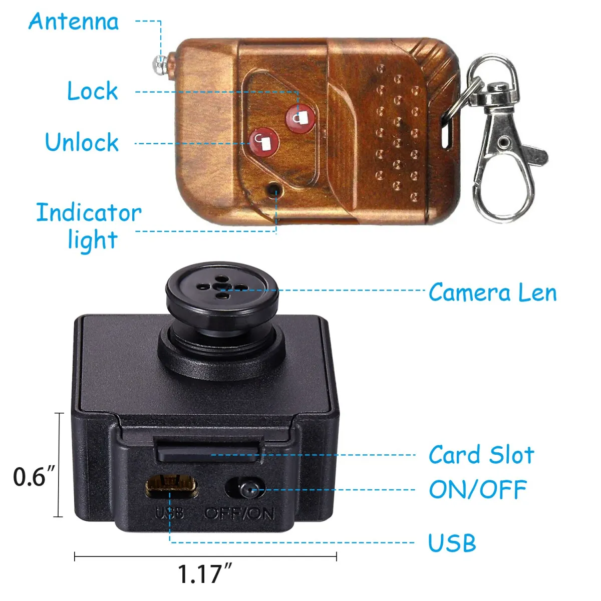1080p button camera