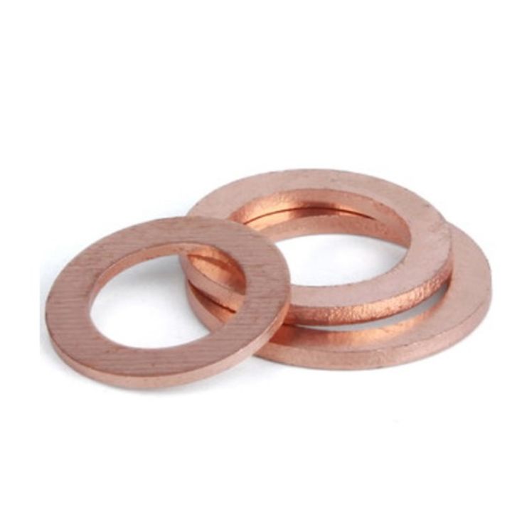 10-50pcs-m5-m6-m8-m10-m12-m14-m16-m18-m20-m22-solid-copper-washer-shim-flat-ring-gasket-rings-seal-plain-spacer-washers-fastener