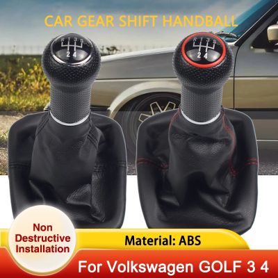 【cw】 for Volkswagen VW City Golf 3 4 MK4 MK3 Town 1J 1H 1998 2006 5 6 Speed Shifter Car Leather Gear Shift Knob Handball Lever Cover