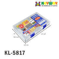 กล่องแบ่งช่อง 17 ช่อง KL-5817 แบ่งช่องเองได้  ขนาด ( กว้าง x ยาว x สูง ): 27.5 x 18.5 x 4.5 cm KEYWAY