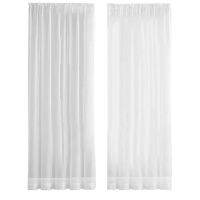 6X Window White Sheer Curtains 84 Inches Long 2 Panels Sheer White Curtains Clear Curtains Basic Rod Pocket Panel