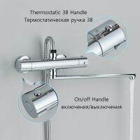 GUANG ZHOU SHI HONG BAOMAO,ก๊อกน้ำฝักบัวควบคุมโดยเทอร์โมสตัทวาล์วผสม Thermosatic Faucet ห้องน้ำก๊อกน้ำแบบหมุนยาวก๊อกอ่างอาบน้ำเครนทองเหลืองติดผนัง