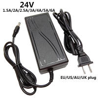 202124 V Volt Power Supply AC DC Adapter 24V Adaptor Adaptador 1.5A 2A 2.5A 3A 4A 5A 6A Conveter Universal EU US UK AU Plug