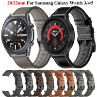 pengyigan 20/22mm Wristband for Samsung Galaxy Watch 46/42mm Leather Bracelet for Galaxy Watch 3 41/45mm/Watch 4/5 40 44 Strap Accessories