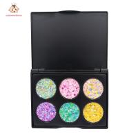 Popfeel 6 Colors Long-lasting Glitter Eyeshadow Pallete Diamond Eye Shadow