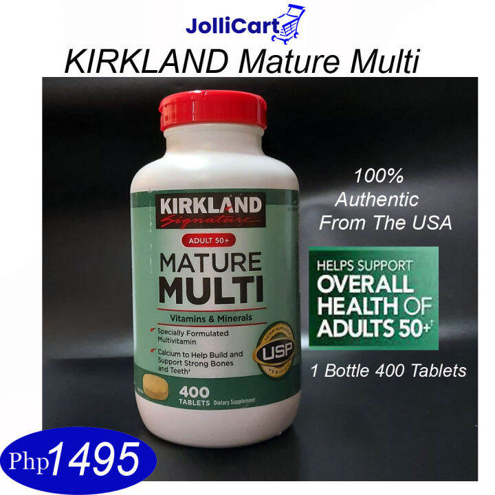 JolliCart Kirkland Signature Mature Multivitamin, 400 Tablets 100