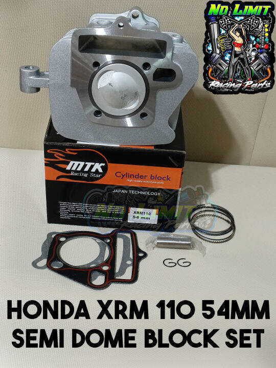 HONDA XRM 110 54MM MTK SEMI DOME PISTON CYLINDER BLOCK SET Lazada PH