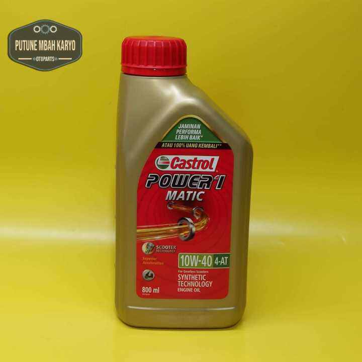 Oli Mesin Motor Castrol POWER1 Matic 10W-40 800ML Castrol POWER 1 Matic ...