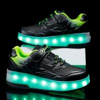 【Ready】? Runaway shoes roller shoes high-value walkable skating shoes shrinkable commuting school male female students children with pulleys