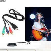 JQKSJH อะแดปเตอร์แบบหลายอะแดปเตอร์แบนออก3 RCA HDMI ตัวผู้ไปเป็น1ม. สาย VGA สายวิดีโอเสียง AV