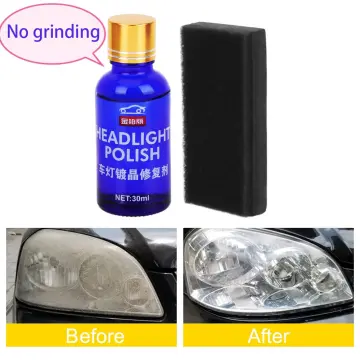 9H Hardness Car Headlight Polish Liquid Headlight Lens Restoration Fluid  Oxidation Polishing Cleaner Restorer Kit Car Cleaning Tool Durable Car  Repair