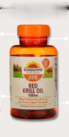 Sundown Naturals, Red Krill Oil, 1000 mg, 60 Softgels