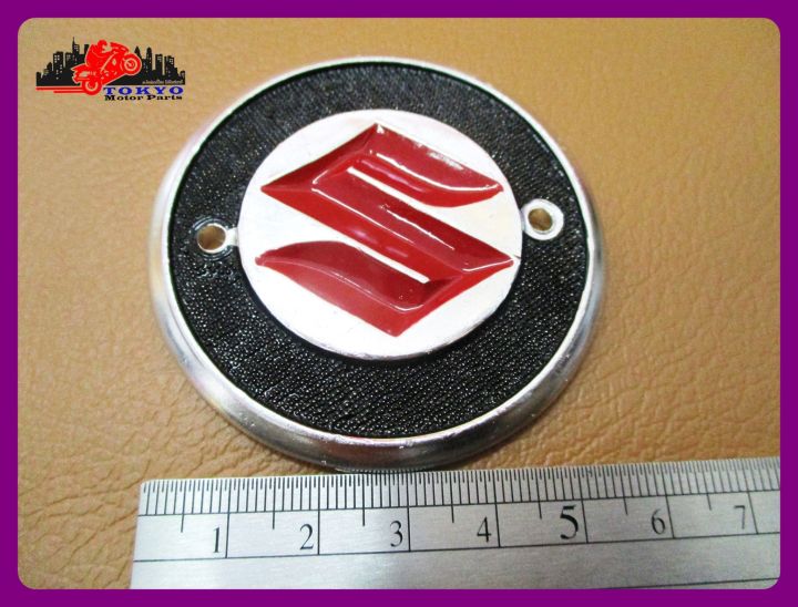 suzuki-k125-fuel-tank-logo-red-amp-black-circle-emblem-โลโก้ข้างถังน้ำมัน-suzuki-k125-สีแดง-ดำ-สินค้าคุณภาพดี