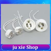 JuXie store 7cm 15cm Ceramic GU10 MR16 MR11 GU5.3 G4 lamp holder socket base adapter Wire silicone Connector Socket for LED Halogen Light