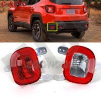 ซ้ายขวา Led ด้านหลังกันชน Reflector ไฟท้ายหยุดหมอก Reflector โคมไฟด้านหลังไฟเลี้ยวสำหรับ Jeep Renegade 2015-2018พร้อมหลอดไฟ