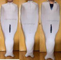 Headless Mummy Unisex Three-Way Zipper Mummy Zentai Spandex Suit Costumes Sleeping Bag With internal Sleeves