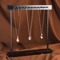 Wood 24-Hooks Necklace Jewelry Hanger Display Rack Jewelry Display Stand/Tabletop Necklace &amp; Bracelet Storage Organizer