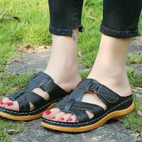 Women Wedge Slippers Premium Slippers Vintage Anti-slip Casual Female Platform Retro Shoes Plus Size Orthopedic Diabetic Sandals