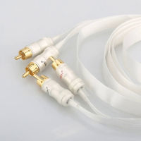 Hifi Silver Plated Cable Blue White Heven King Snake Gold Plated RCA Interconnect Cable