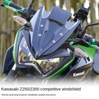 For 2013 2014 2015 2016 2017 2018 Kawasaki Z250 Z300 Windshield Modified Motorcycle Parts Thickened Black Transparent Glass