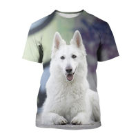 2023 NewShepherd Dog 3D พิมพ์เสื้อยืดผู้ชายแขนสั้นเสื้อยืด XXS-6XL