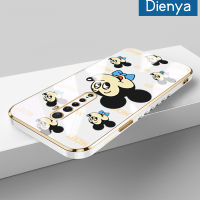 เคส Dienya สำหรับ OPPO Reno 2 Reno2 F เคสการ์ตูนมีความสุขมิกกี้ใหม่กรอบสี่เหลี่ยมชุบพื้นผิวเคสนิ่มซิลิกาเจลกันกระแทกเคสมือถือรวมทุกเลนส์กล้องถ่ายรูปฝาครอบป้องกัน