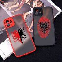 [LWF HOT] ✿❀Albania แอลเบเนีย Albanians National Flag Phone Case Matte Transparent สำหรับ Iphone 11 12 13 6 S 7 8 Plus Mini X Xs Xr Pro Max Cover