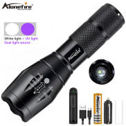 Alonefire E17 T6 + 395nm Đèn LED Hai Nguồn Sáng Đèn Pin UV Chất Huỳnh