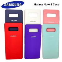 สำหรับฝาปิดป้องกันด้านหลังผิวสัมผัสเคสนิ่มซิลิโคนเหลวนุ่มลื่น Samsung Galaxy Note 8