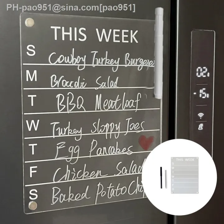 dry-erase-board-smooth-writing-refrigerator-memo-with-marking-pen-fridge-magnet-weekly-calendar-household-fridge-calendar