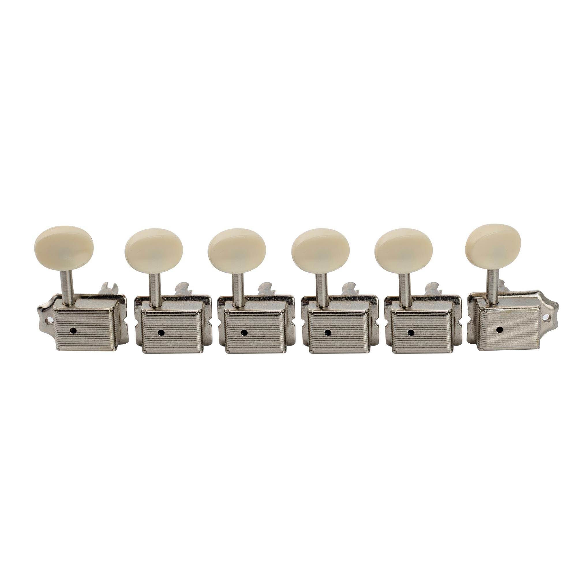 6 Pack Chrome Fender Tuning Machine for Vintage-Style Stratocaster and Telecaster Guitars 