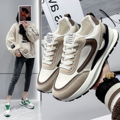 The new 2022 han edition tide female shoes sport casual shoes higher end of the spring and autumn period and the thick web celebrity torre shoes ins tide