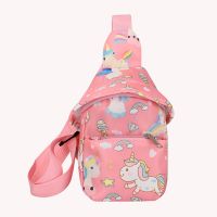 Fashion Cartoon Print Chest Bag Children Girls Boys Hats Nylon Crossbody Bags