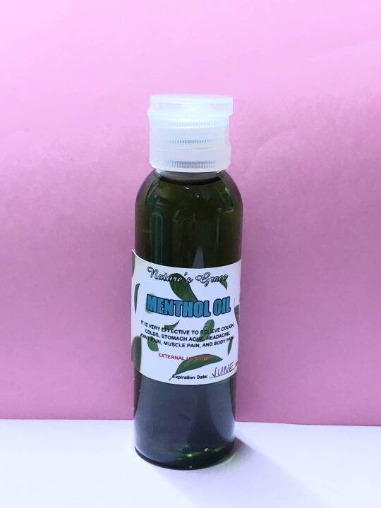 Menthol Oil (60ml) in Plastic Bottle Massage Oil by Nature's Grace