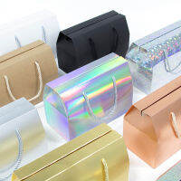 10pcs color portable card box holiday gift candy food pastry paper bag boutique packaging box