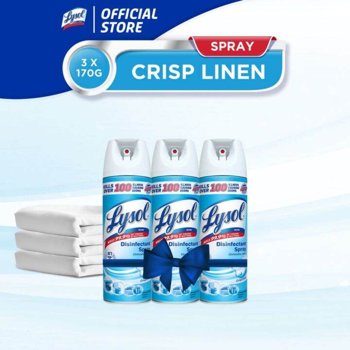 Lysol Disinfectant Spray Crisp Linen 170g Triple Pack Lazada Ph 1520