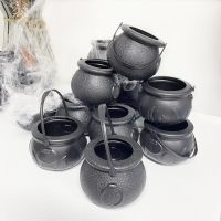 Lennie1 2/5/10pcs Mini Halloween Candy Bucket Pot Witch Skeleton Cauldron Holder Jar Trick Or Treat Home Party Decoration Props Kids Toy