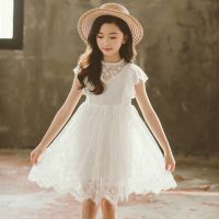 ZZOOI Girls Dress Summer Baby Princess Dresses Wedding Birthday Party Costume White Lace Kids Dress For Girl 3 4 6 8 10 12 14 Yrs