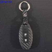 huawe jingyuqin Carbon Fiber Patten Silicone Car Key Shell For Nissan Qashqai J11 X-Trail T31 T32 Vampira Pathfinder Murano Teana Juke