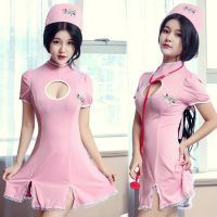 ✗✎▩ pdh711 Increase the fat pink sexy nurse dress stage play role-playing uniform suit