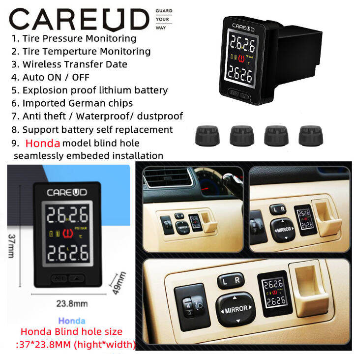 CAREUD U912WF External TPMS Car TPMS Car Tire Pressure Monitoring