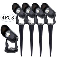 4PCS 1W 3W 5W 7W 10W LED Garden Lawn Lamp Outdoor LED Spike Light Waterproof Lighting Garden Path Spotlights AC 85-265V DC12V