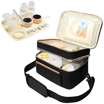 Wearable Breast Pump Bag with Cooler, Compatible with Willow, Elvie,  Momcozy Breast Pump, Insulated Storage Container Case for Hand Free Breast  Pump