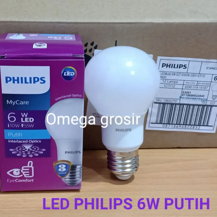Prestigieus systeem Schurk LAMPU LED PHILIPS 6 WATT / LED PHILIPS 6 WATT / LAMPU PHILIPS 6 WATT |  Lazada Indonesia
