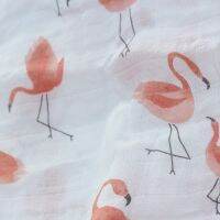 PINK SWAN 100Cotton Flamingo Rose fruits Print Muslin Baby Blankets Bedding Infant Swaddle Towel For Newborns Swaddle Blanket 115x125cm