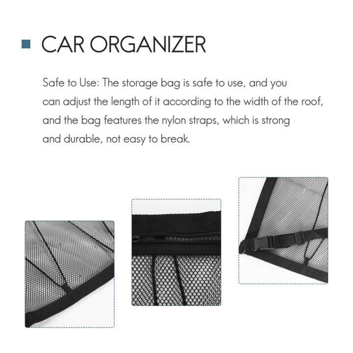 car-ceiling-storage-net-pocket-roof-interior-cargo-net-bag-car-trunk-storage-pouch-sundries-storage-organizer-black