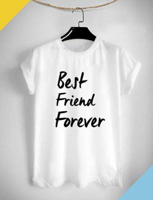 เสื้อยืดลาย เพื่อนกันตลอดไป Best Friend Forever น่ารัก สีสันสดใส ใส่สบาย ไม่ยืด ไม่ย้วย