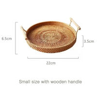 Wedding Presentation Tray Dining Plates Rattan Storage Tray Tea Trays Kawaii Plate Dishes Bread Basket Serving Trays Plate