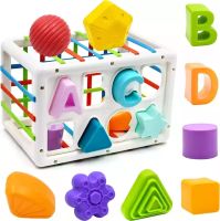 CSB170 Colorful shape Sensory Bin Baby Shape Sorter Toys Set Early Education Toys For 6 Month Toddler